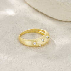 Viral Minimal-Luxe Moissanite Dome Band — Gold Plated & Sterling Silver