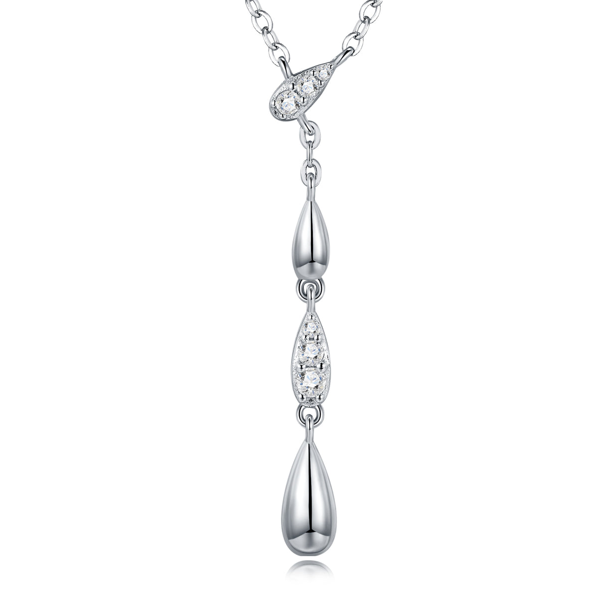 Moissanite Flower Necklace – S925 Sterling Silver