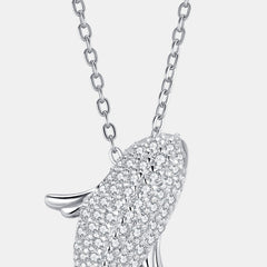 Moissanite Fish Pendant Necklace – S925 Sterling Silver