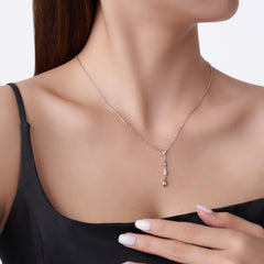 Moissanite Flower Necklace – S925 Sterling Silver