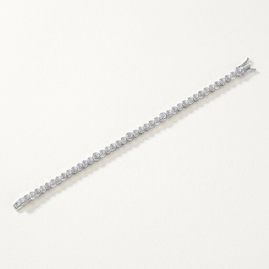 Moissanite Bezel Tennis Bracelet – S925 Sterling Silver