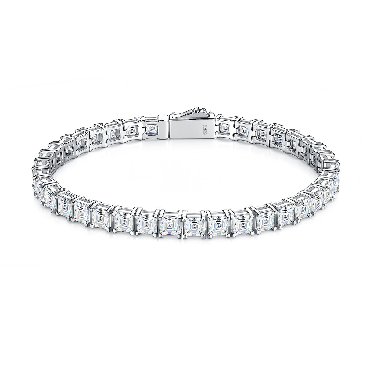 Diamond bracelet on a white background