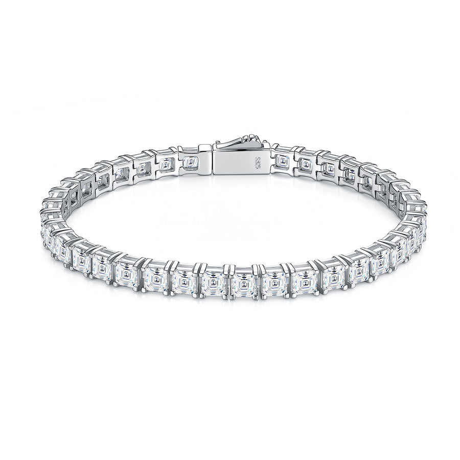 Diamond bracelet on a white background