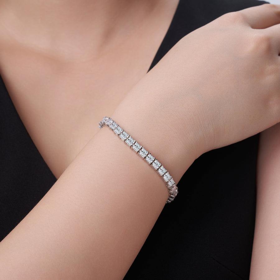 Diamond bracelet on a white background