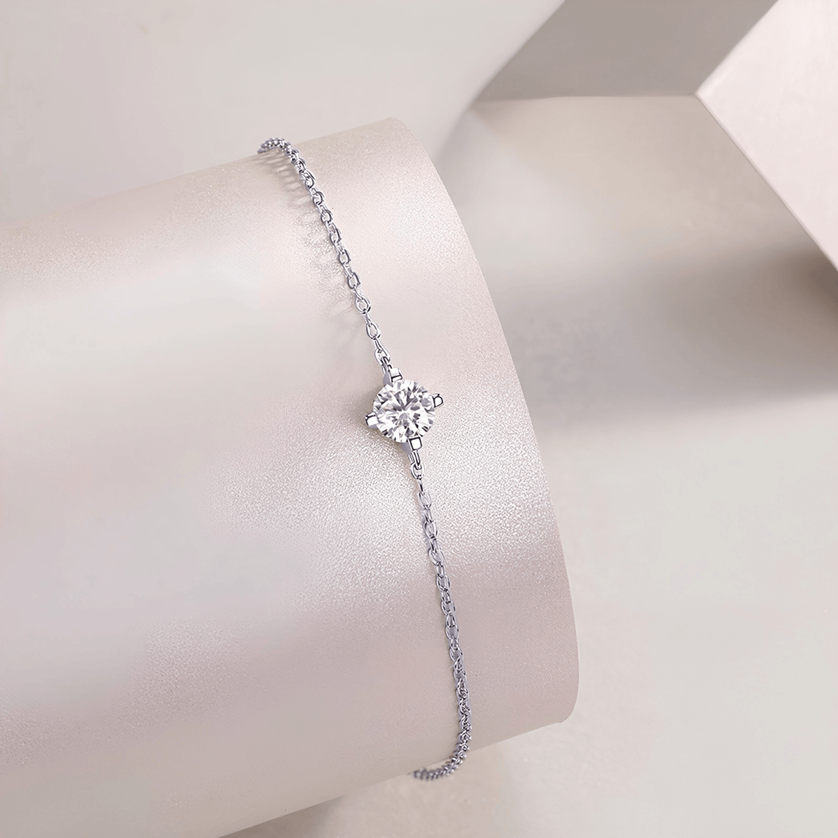 Moissanite Solitaire Bracelet – S925 Sterling Silver
