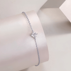 Moissanite Solitaire Bracelet – S925 Sterling Silver