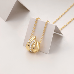14K Gold Plated 925 Sterling Silver Moissanite Knot Pendant Necklace