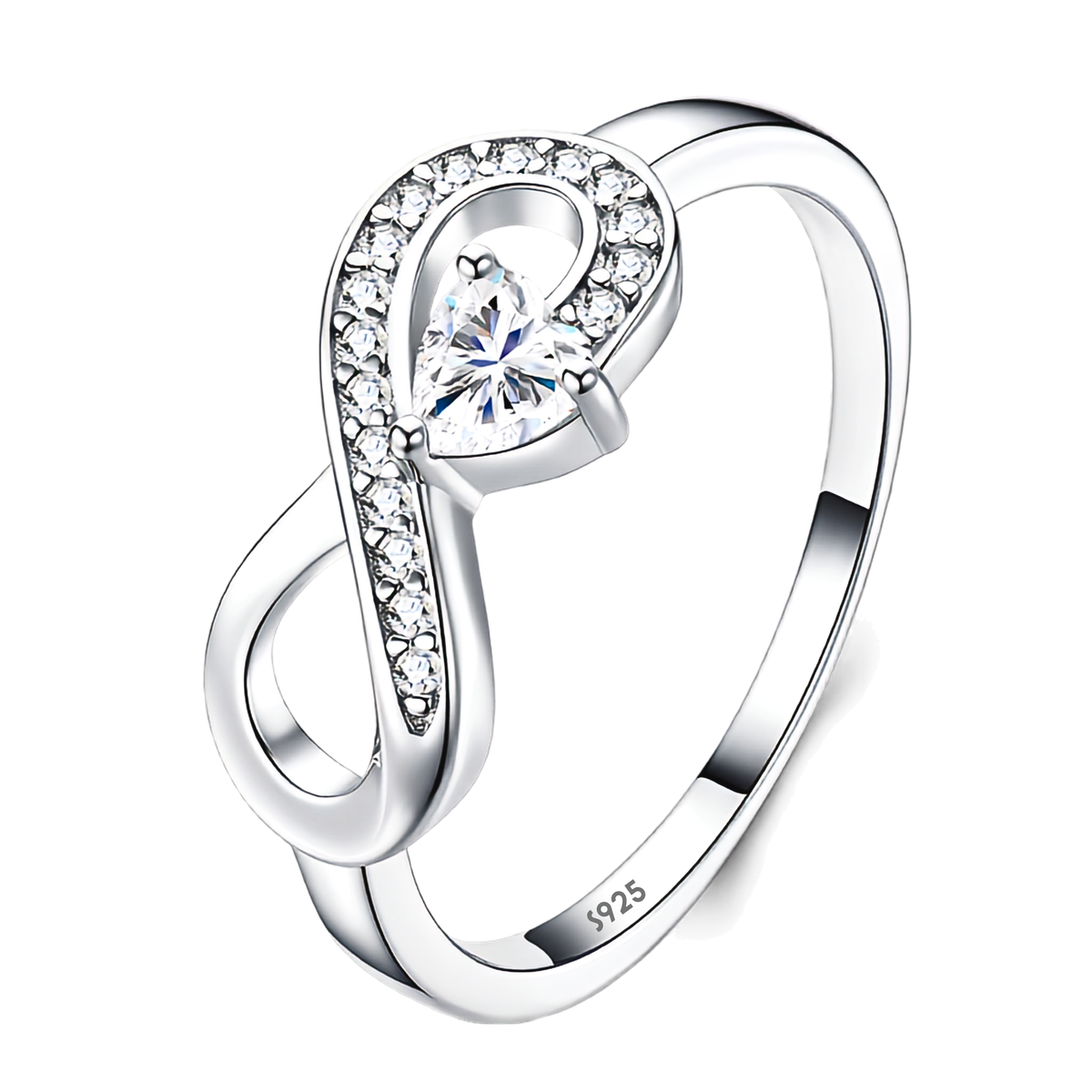 0.6ct Moissanite Ring in 925 Sterling Silver with Certificate