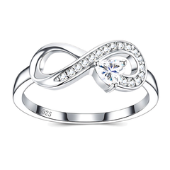 0.6ct Moissanite Ring in 925 Sterling Silver with Certificate