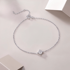Moissanite Solitaire Bracelet – S925 Sterling Silver