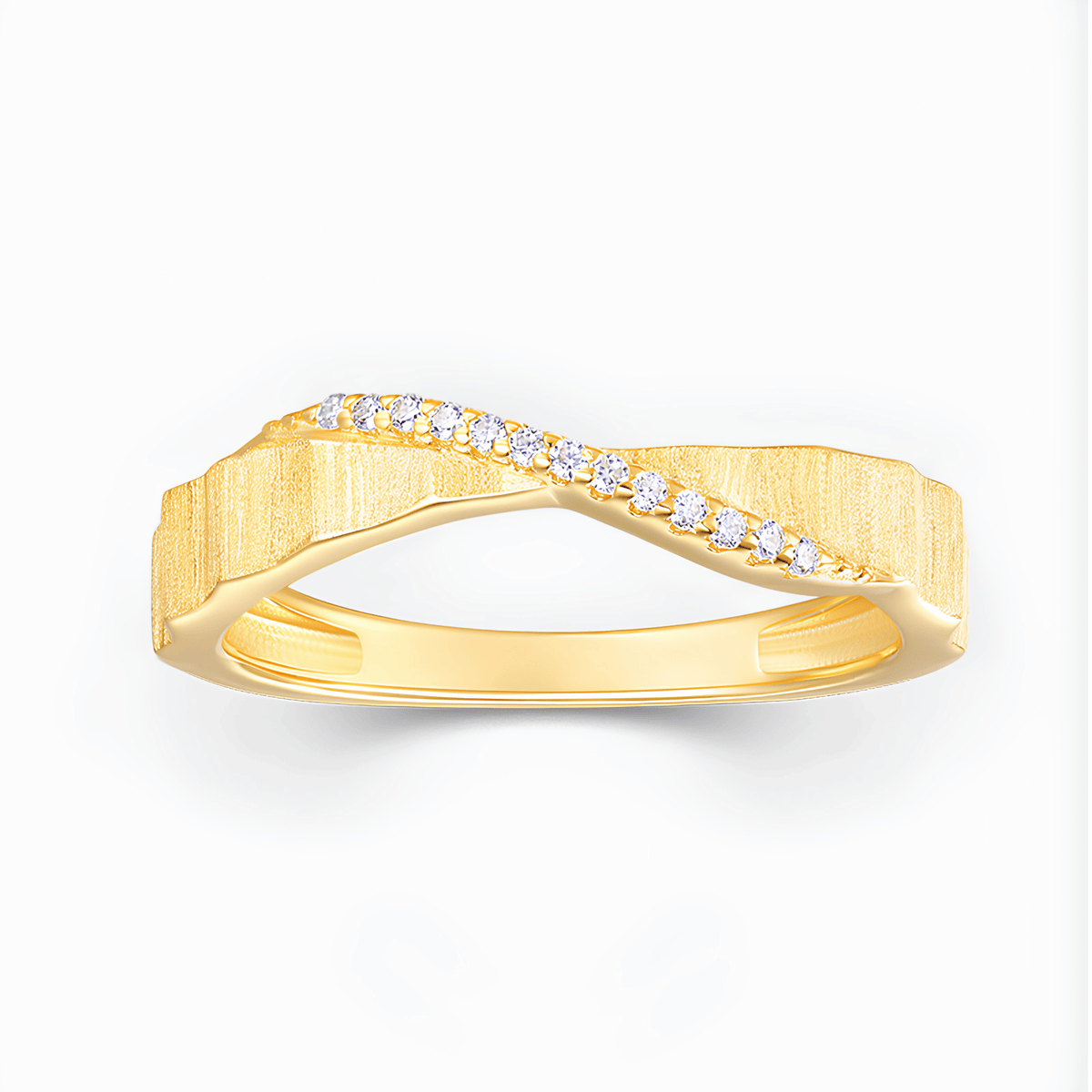 0.065ct Moissanite Band Ring – 925 Sterling Silver