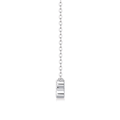 Sterling Silver Three-Stone Bezel Moissanite Necklace