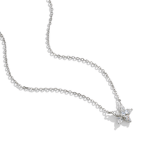 Moissanite Flower Necklace – S925 Sterling Silver