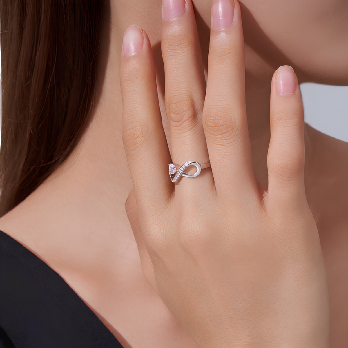 0.6ct Moissanite Ring in 925 Sterling Silver with Certificate