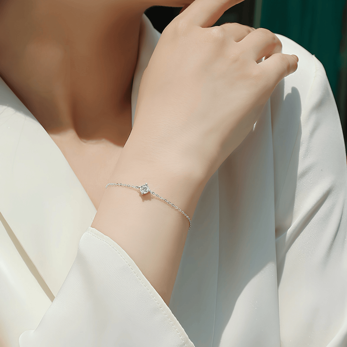 Moissanite Solitaire Bracelet – S925 Sterling Silver