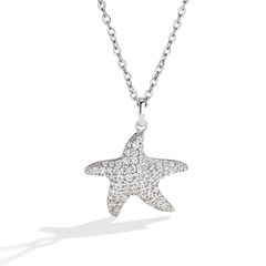 Sterling Silver Open Heart Moissanite Pendant Necklace