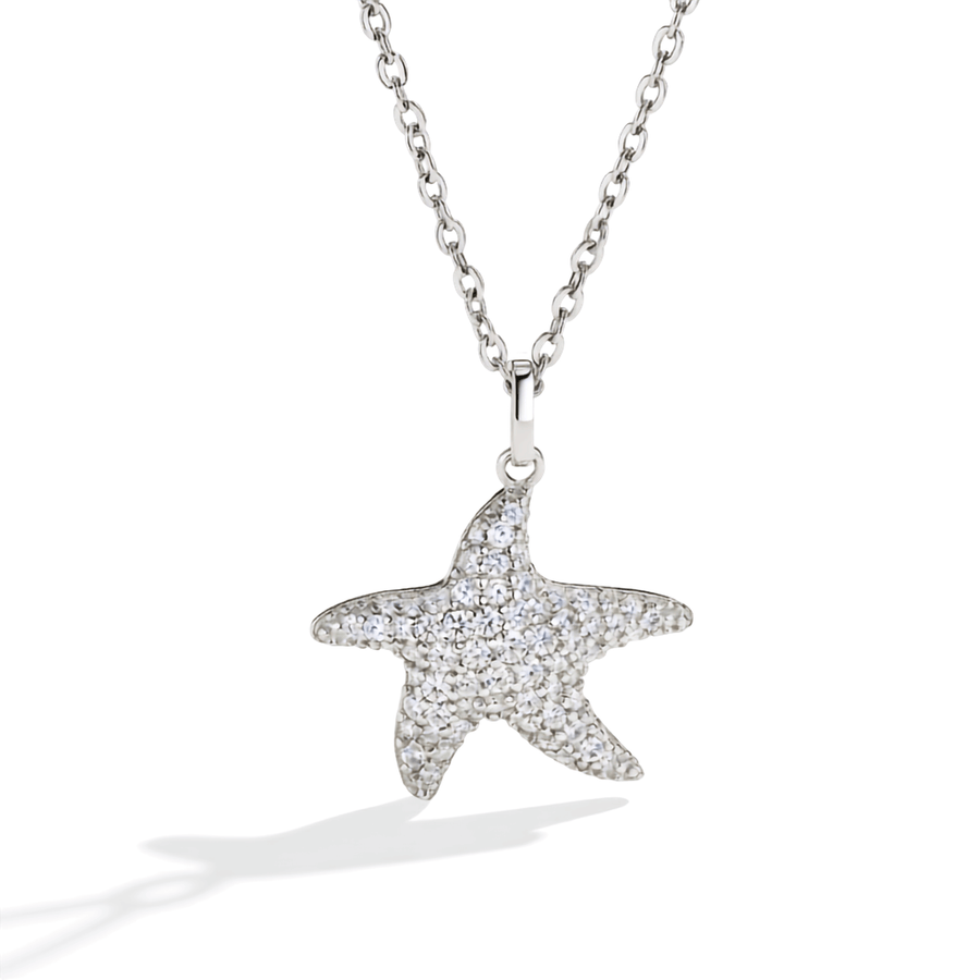 Sterling Silver Open Heart Moissanite Pendant Necklace