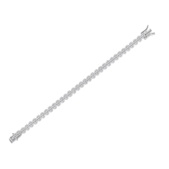 Moissanite Cluster Bracelet – S925 Sterling Silver