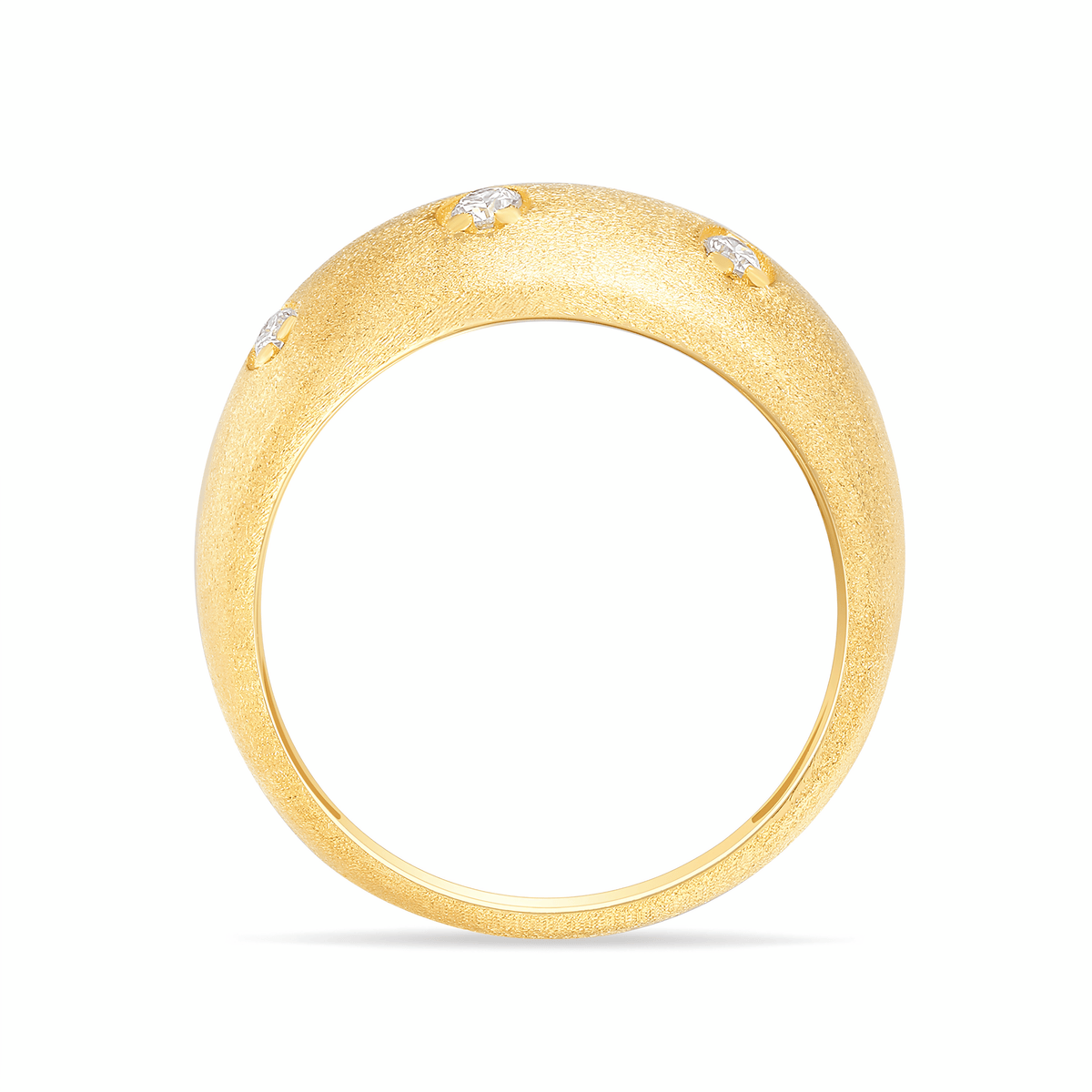 18K Gold Plated Moissanite Ring – 925 Sterling Silver