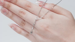 Moissanite Flower Necklace – S925 Sterling Silver