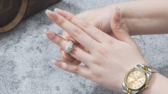 2.03ct Moissanite Engagement Ring in 925 Sterling Silver