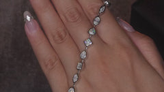 Moissanite Mixed-Cut Bracelet – S925 Sterling Silver