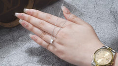 Authentic Emerald Cut Moissanite Pendant Necklace in 925 Sterling Silver