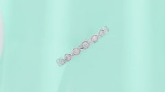 925 Sterling Silver Wave Moissanite Band Ring (2.0mm Round Bezel Set) | Authentic Moissanite Stacking Ring