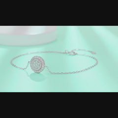 Moissanite Pavé Circle Bracelet – S925 Sterling Silver